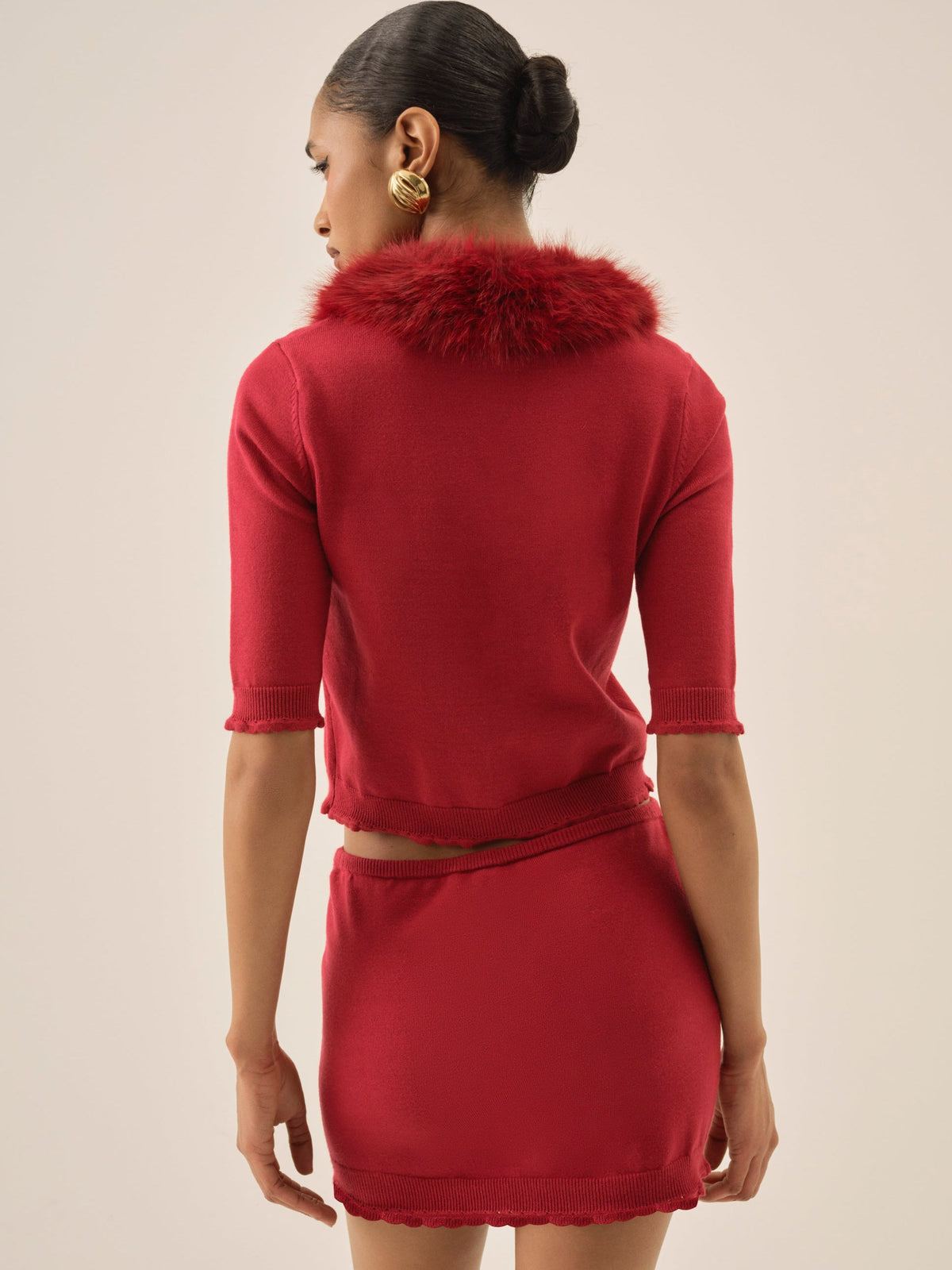 Maura Knit Cardigan Red - For Love & Lemons