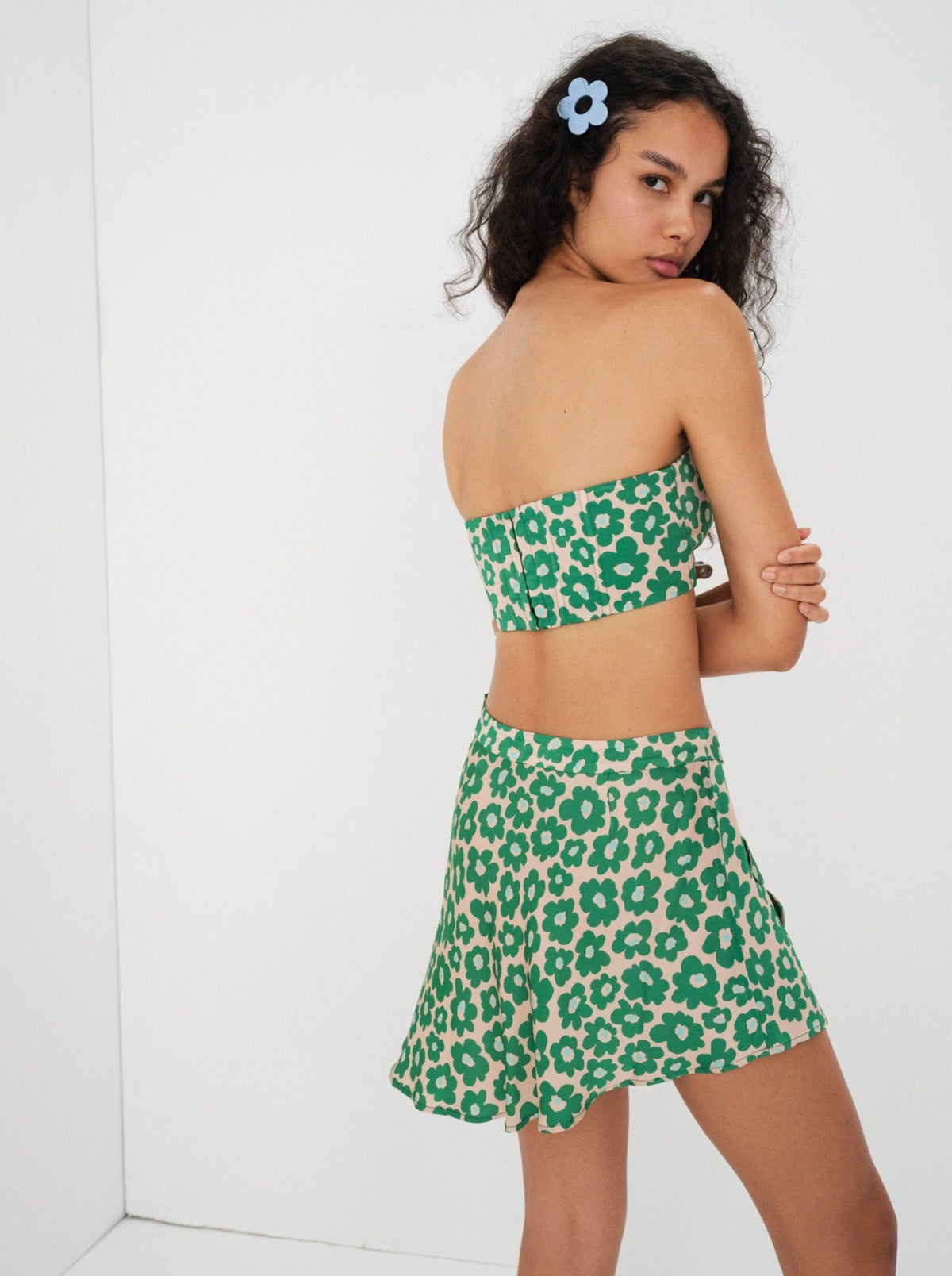 Cooper Corset Top Green - For Love & Lemons