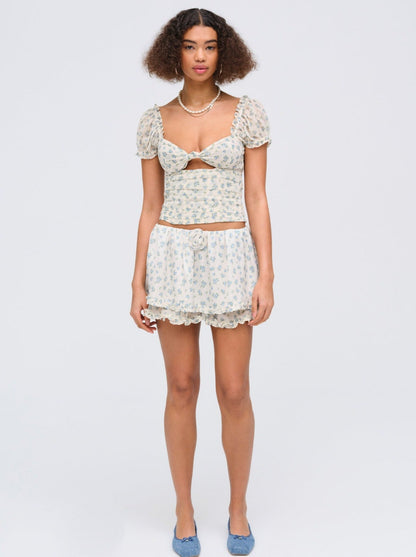 Chateau Top Blue - For Love & Lemons