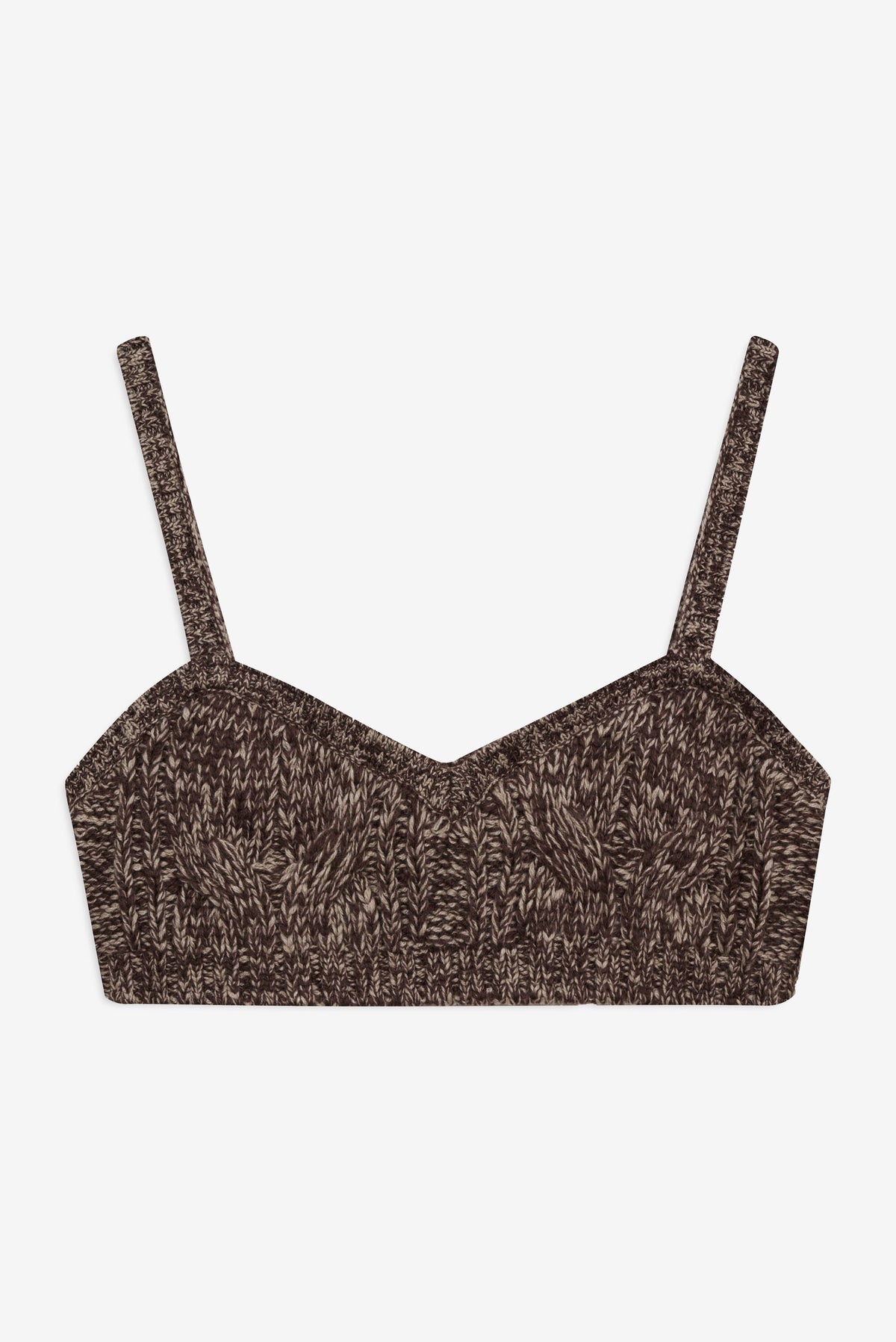 Nathalie Knit Bra Top Brown - For Love & Lemons