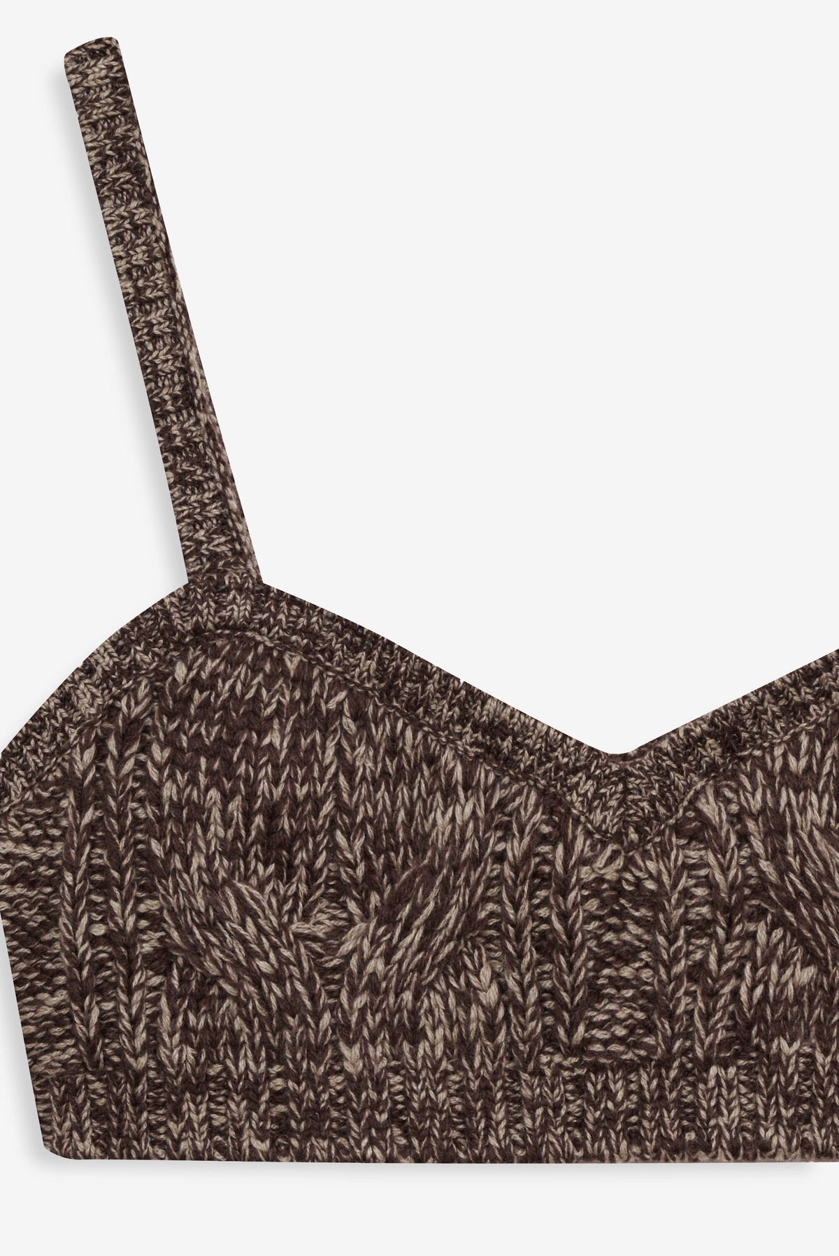 Nathalie Knit Bra Top Brown - For Love & Lemons