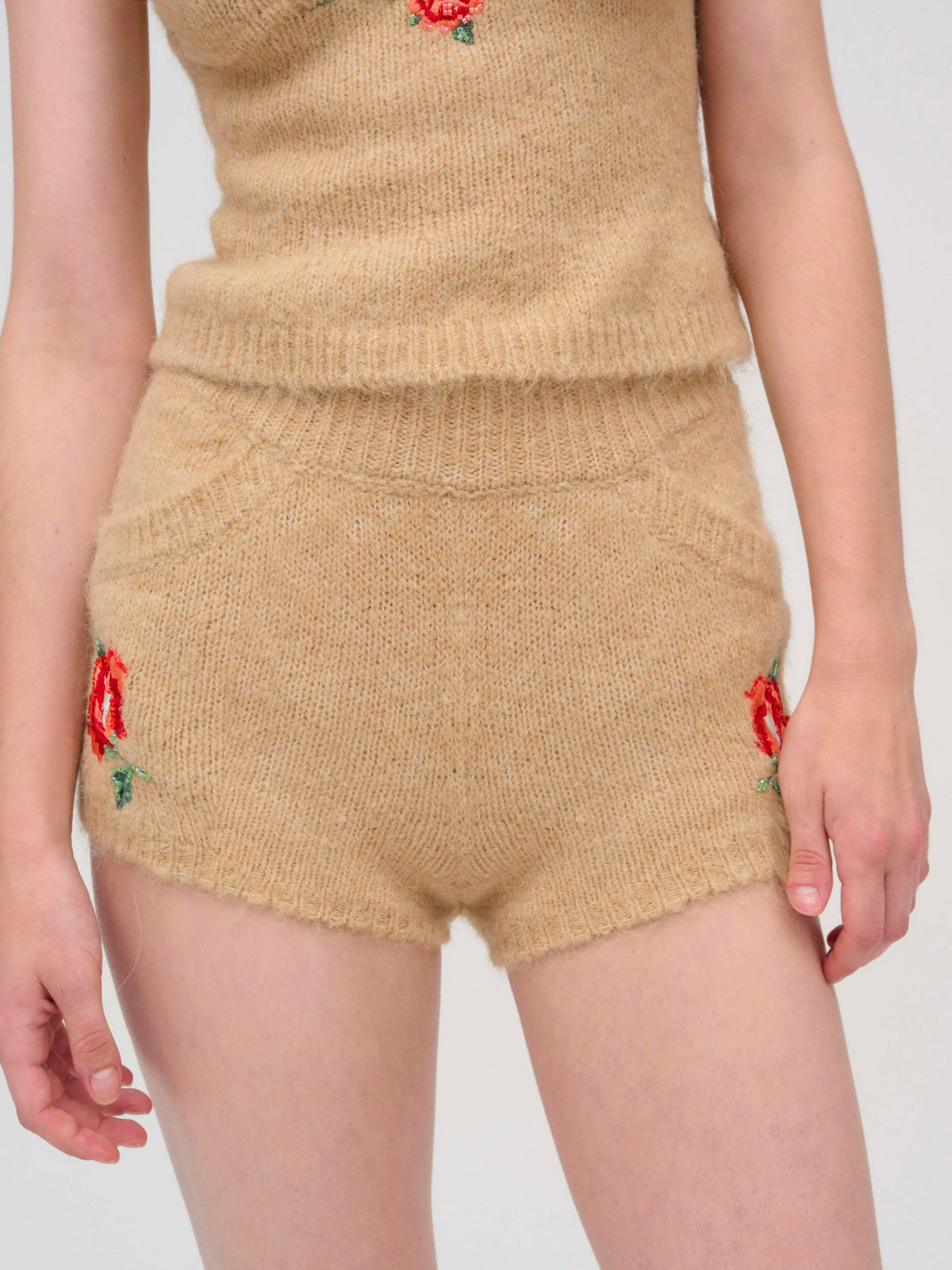 Grans Beaded Knit Short Tan - For Love & Lemons