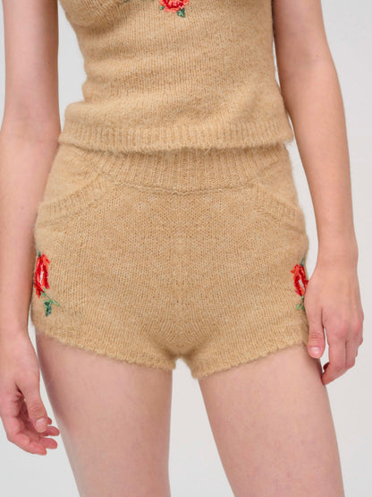 Grans Beaded Knit Short Tan - For Love & Lemons