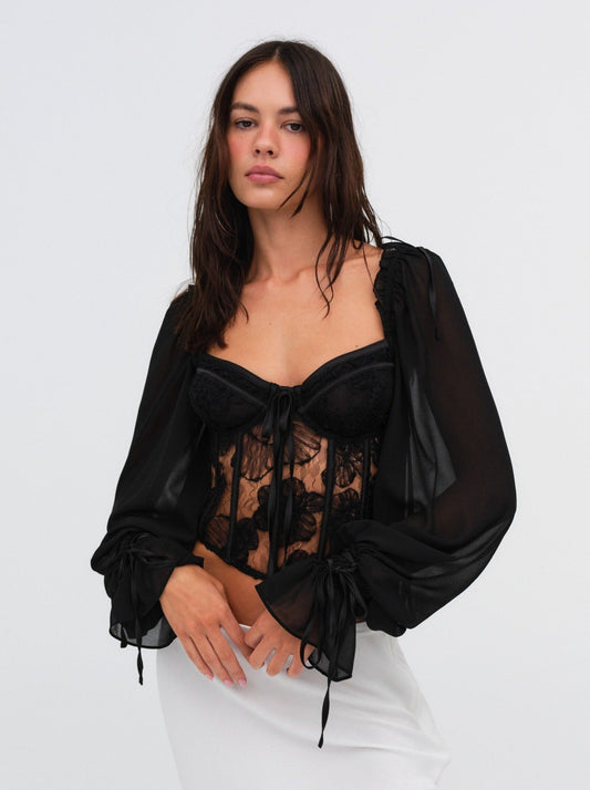 Sade Top Black - For Love & Lemons