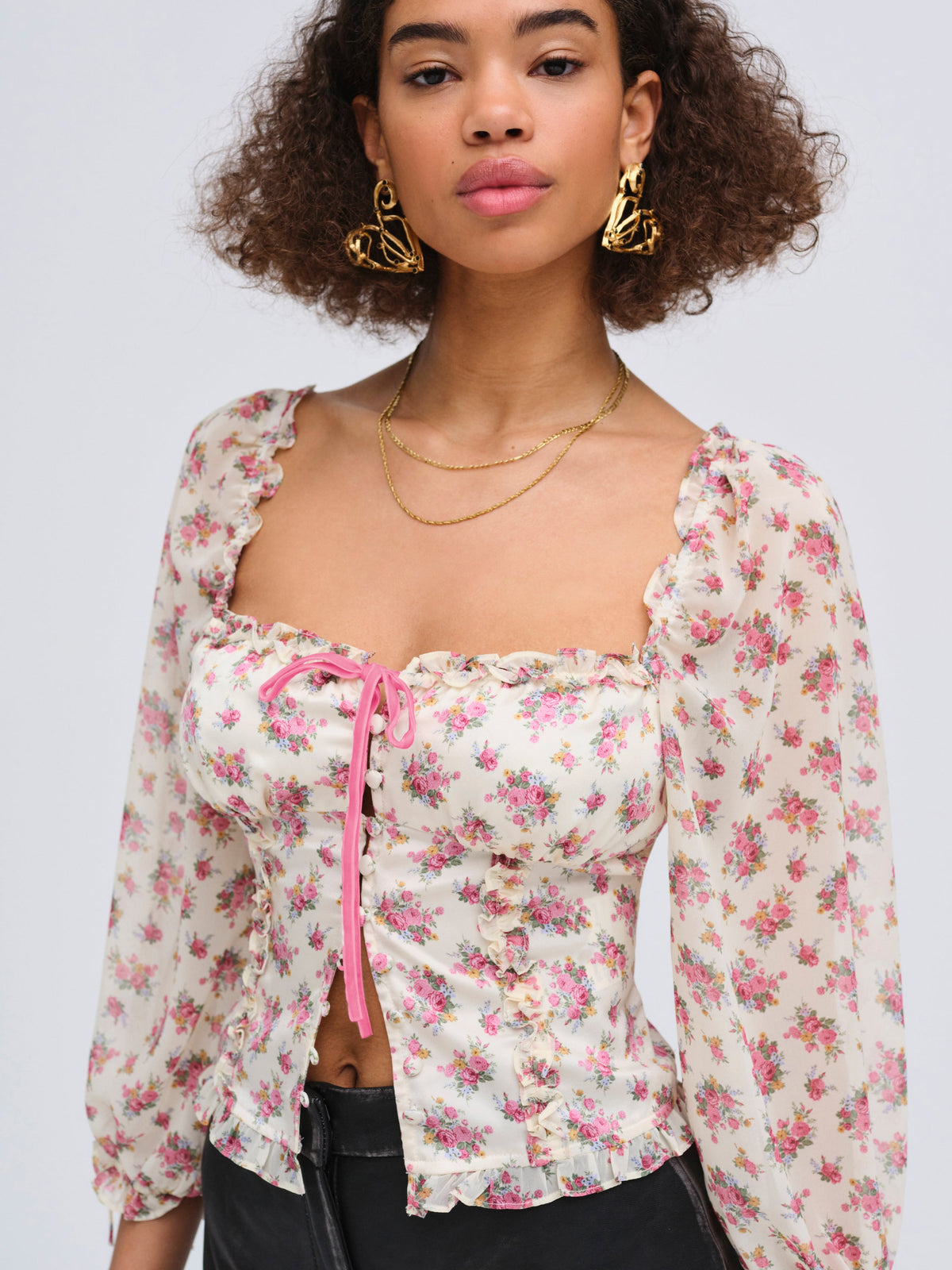 Etienne Top Pink - For Love & Lemons
