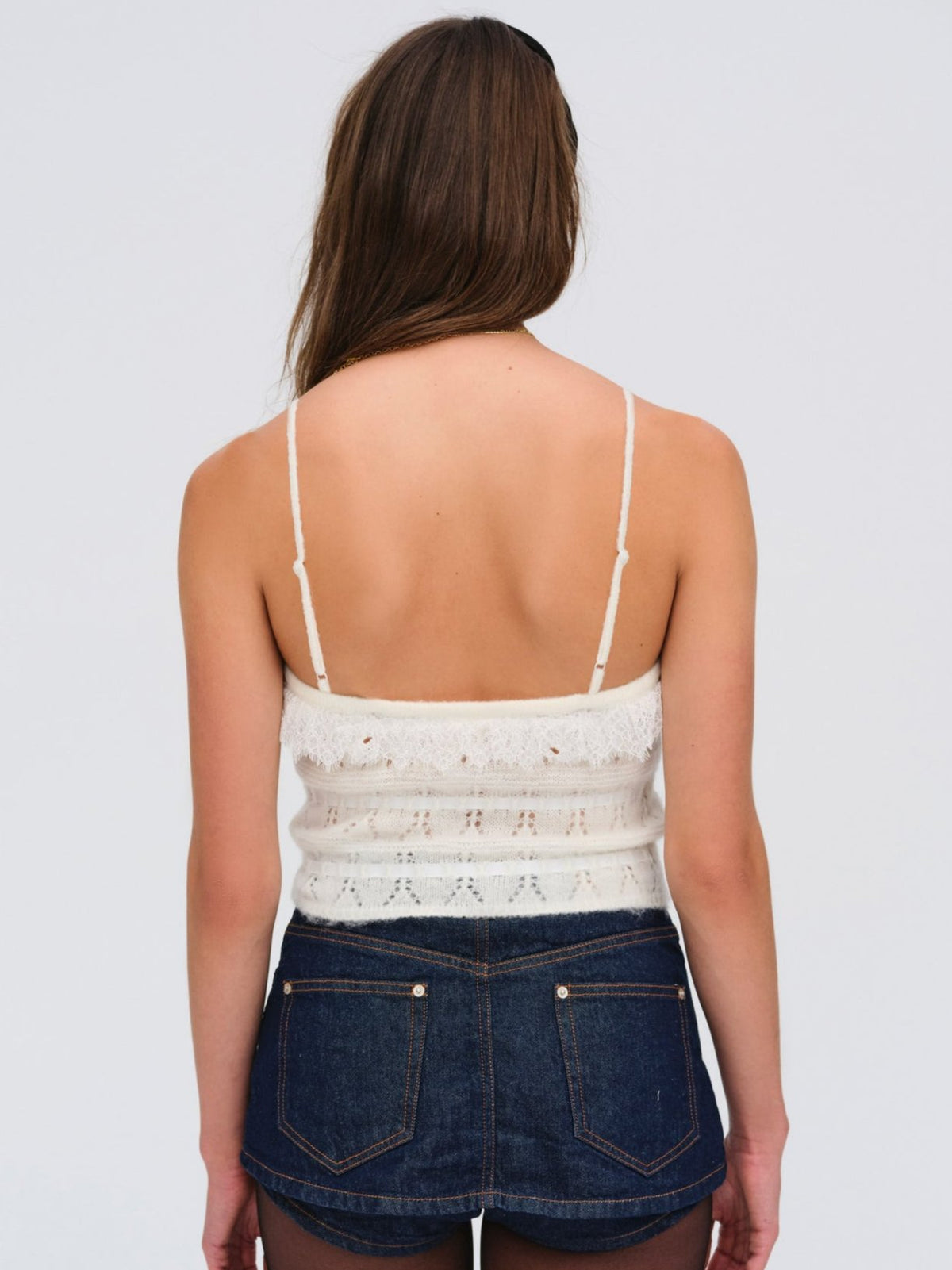 Jayla Knit Cami Top Cream - For Love & Lemons
