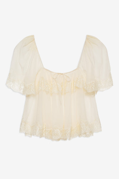 Juniper Top Vintage Cream - For Love & Lemons