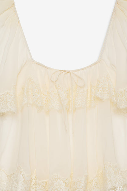 Juniper Top Vintage Cream - For Love & Lemons
