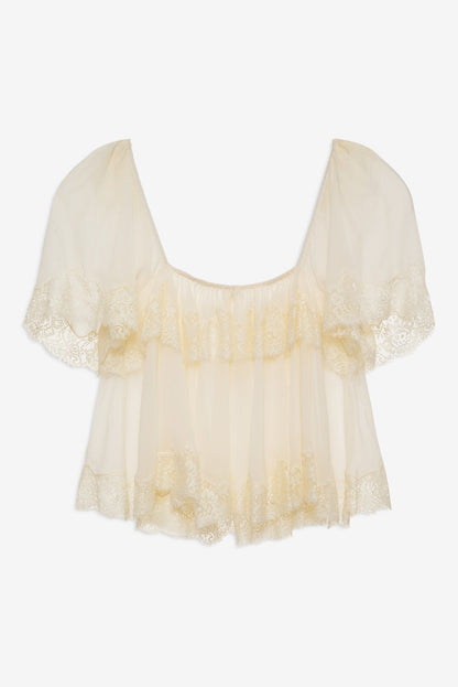 Juniper Top Vintage Cream - For Love & Lemons