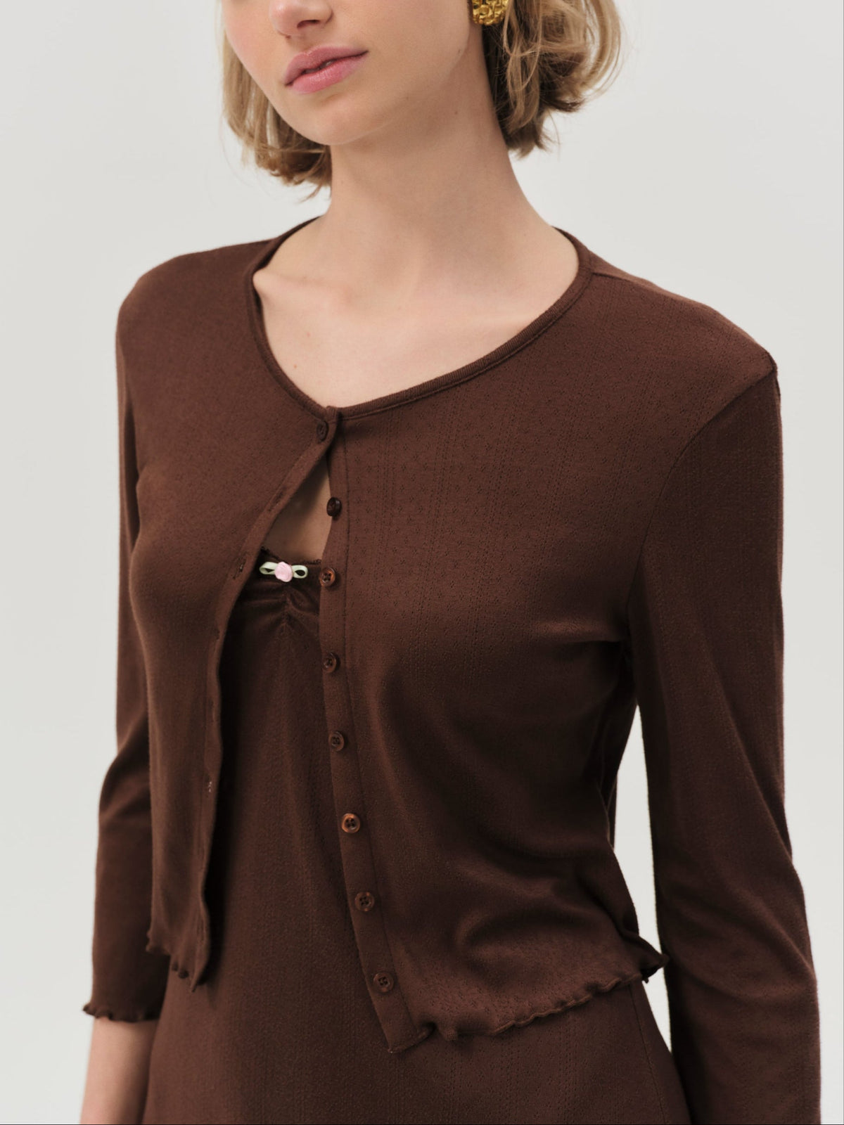Elliana Cardigan Chocolate - For Love & Lemons