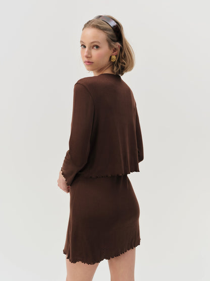 Elliana Cardigan Chocolate - For Love & Lemons