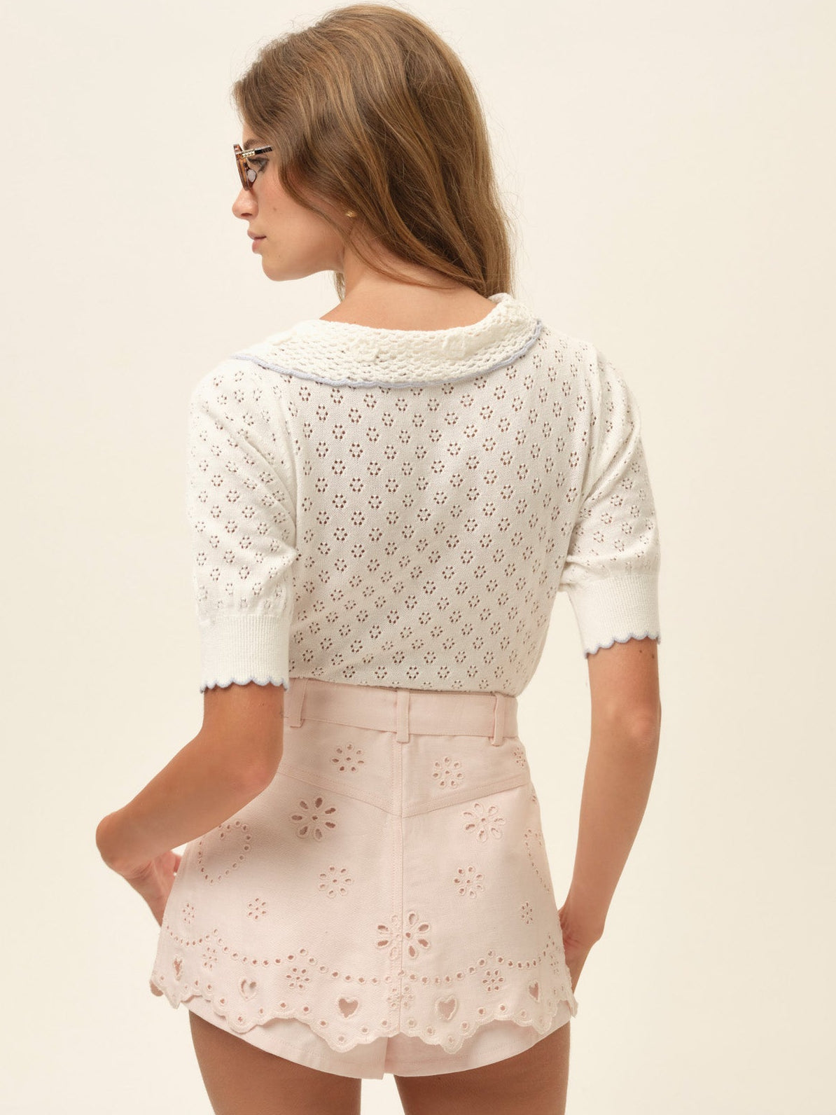 Jodi Knit Top White - For Love & Lemons