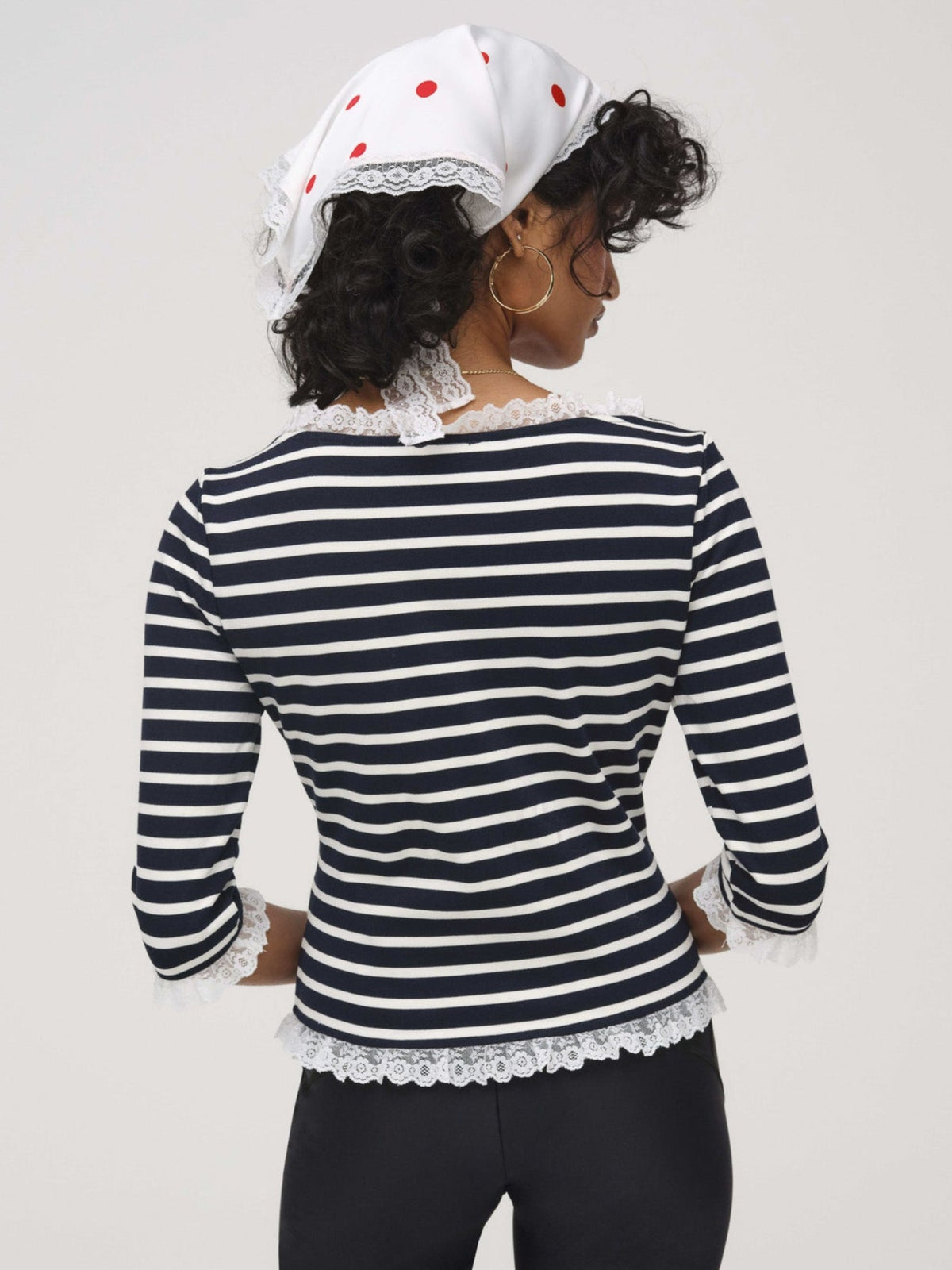 Suzette Stripe Cardigan Black - For Love & Lemons