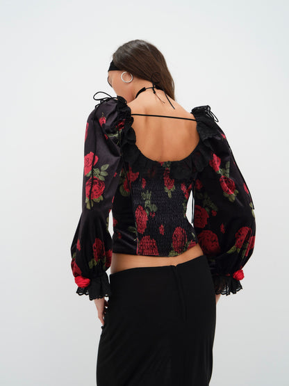 Yara Top Black - For Love & Lemons
