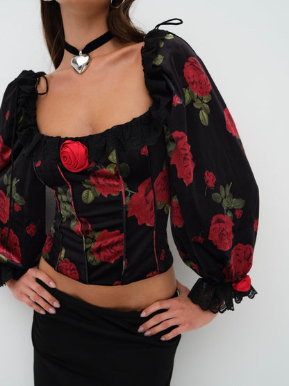 Yara Top Black - For Love & Lemons