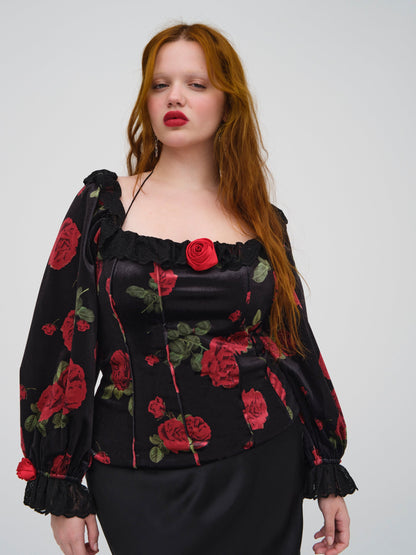 Yara Top Black - For Love & Lemons