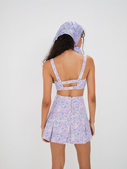 Lou Crop Top Purple - For Love & Lemons