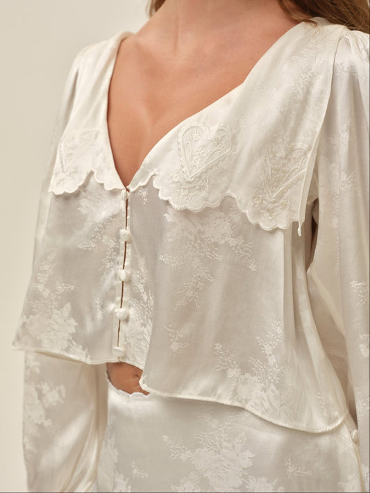 Locked Hearts Top White - For Love & Lemons