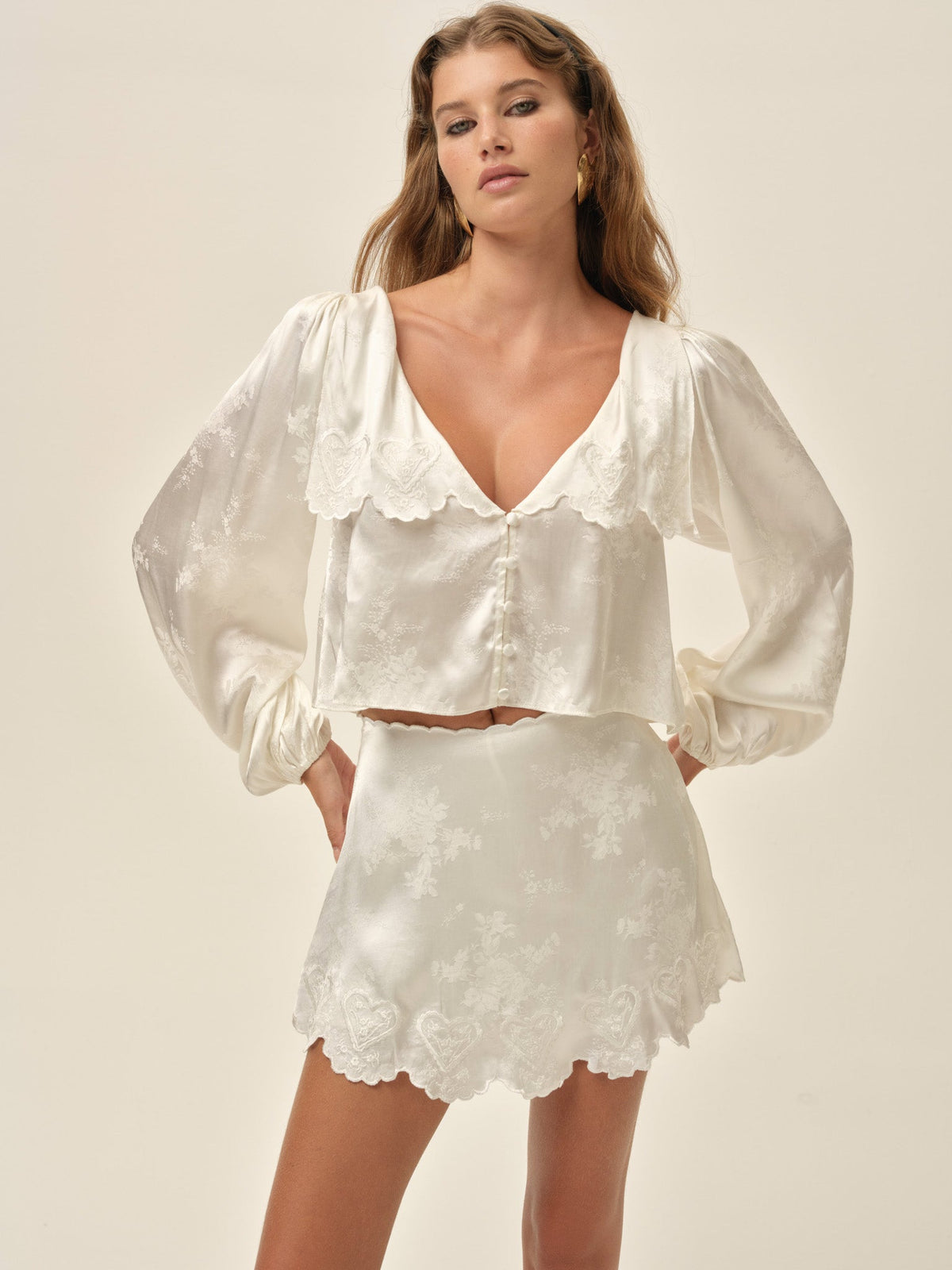 Locked Hearts Top White - For Love & Lemons