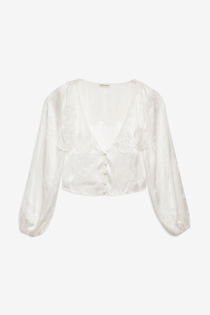 Locked Hearts Top White - For Love & Lemons