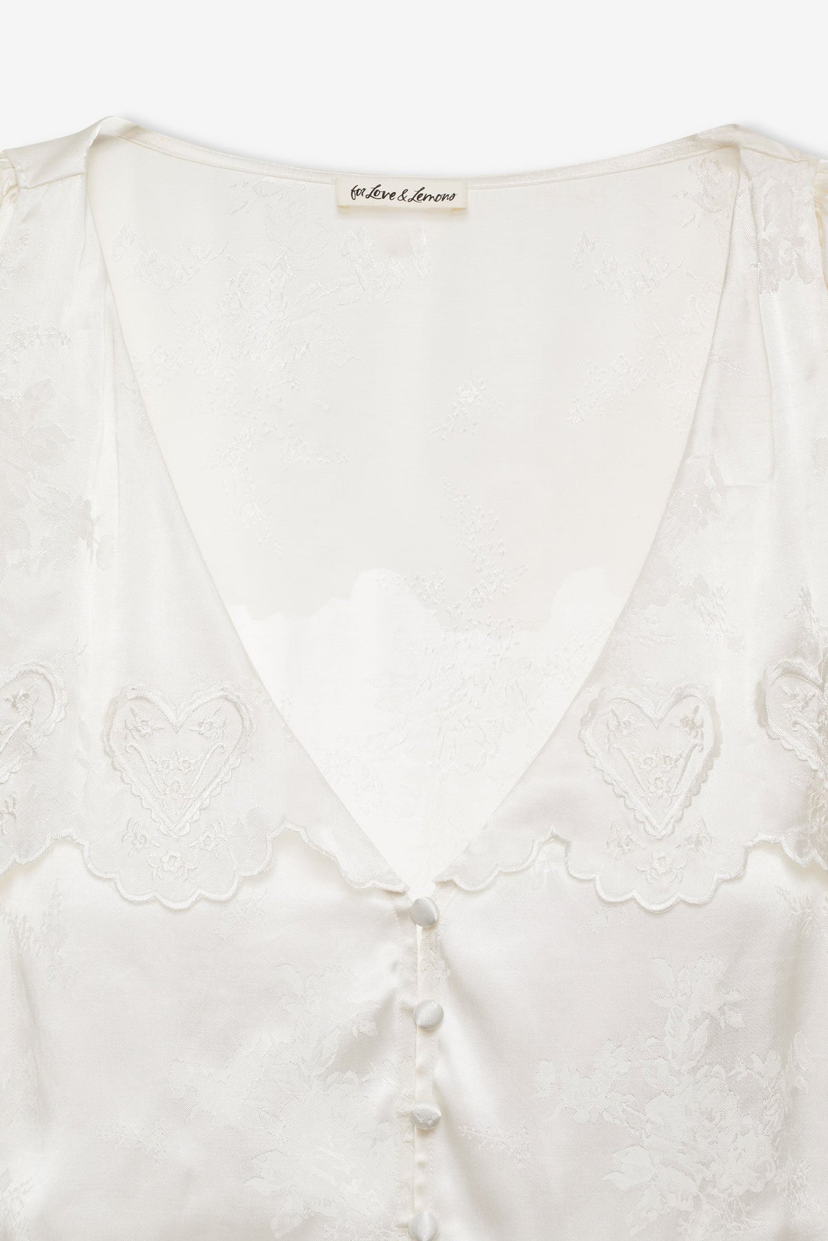 Locked Hearts Top White - For Love & Lemons