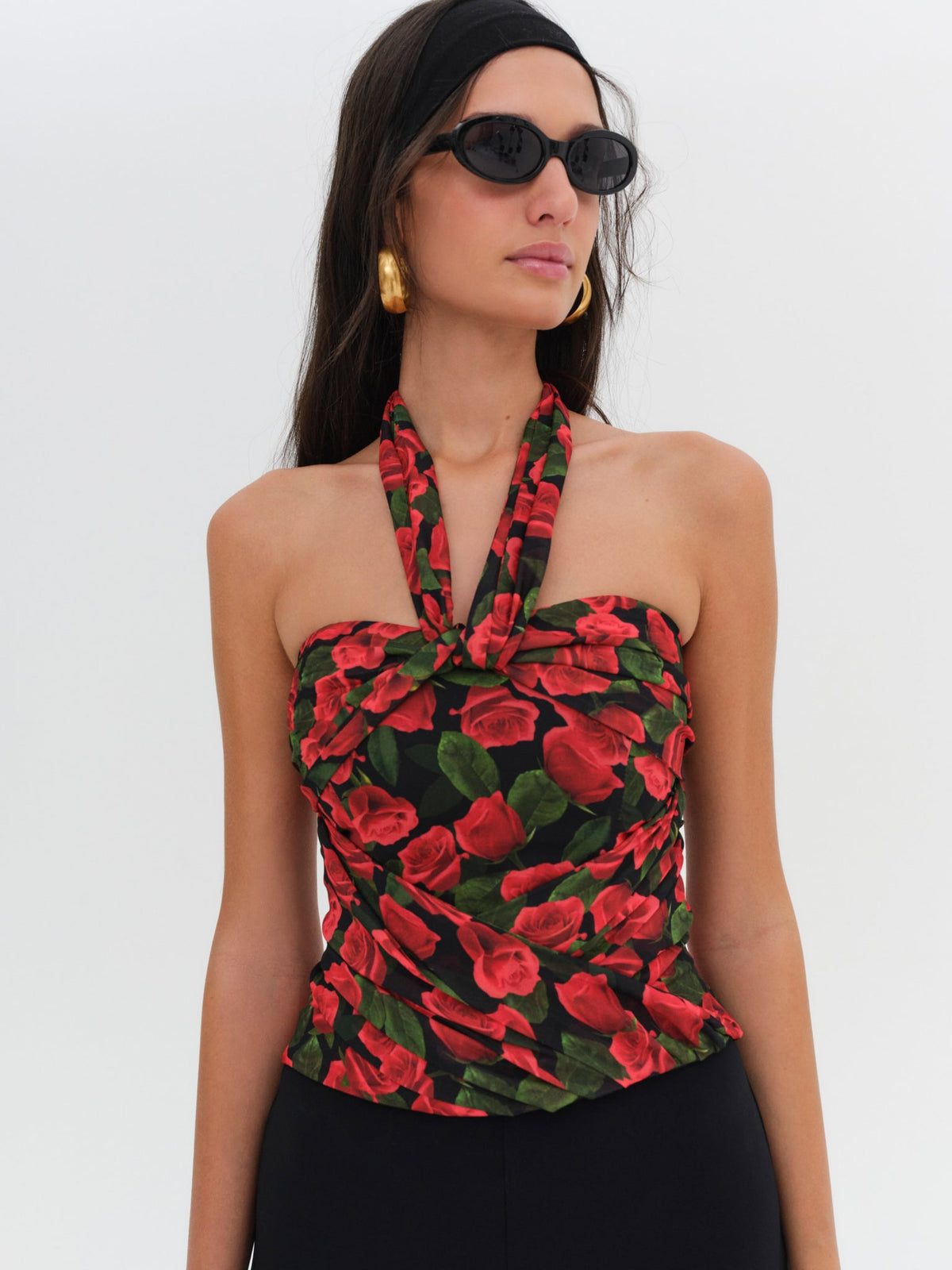 Abby Strapless Top Red - For Love & Lemons