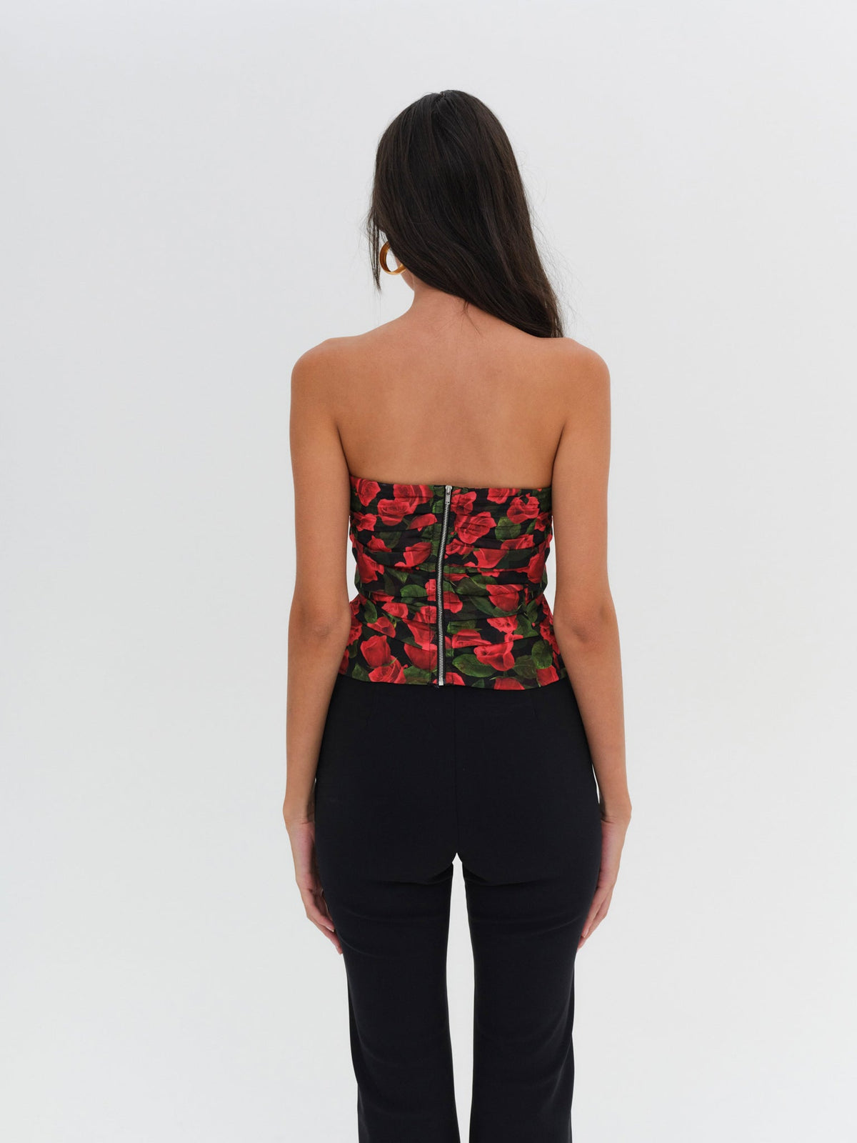 Abby Strapless Top Red - For Love & Lemons