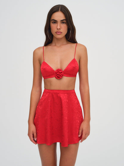 Otessa Rose Bralette Red - For Love & Lemons