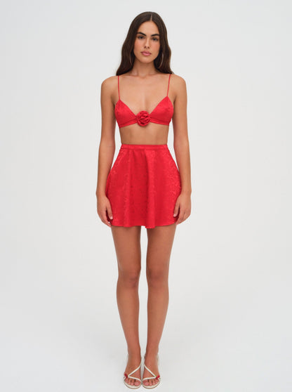 Otessa Rose Bralette Red - For Love & Lemons