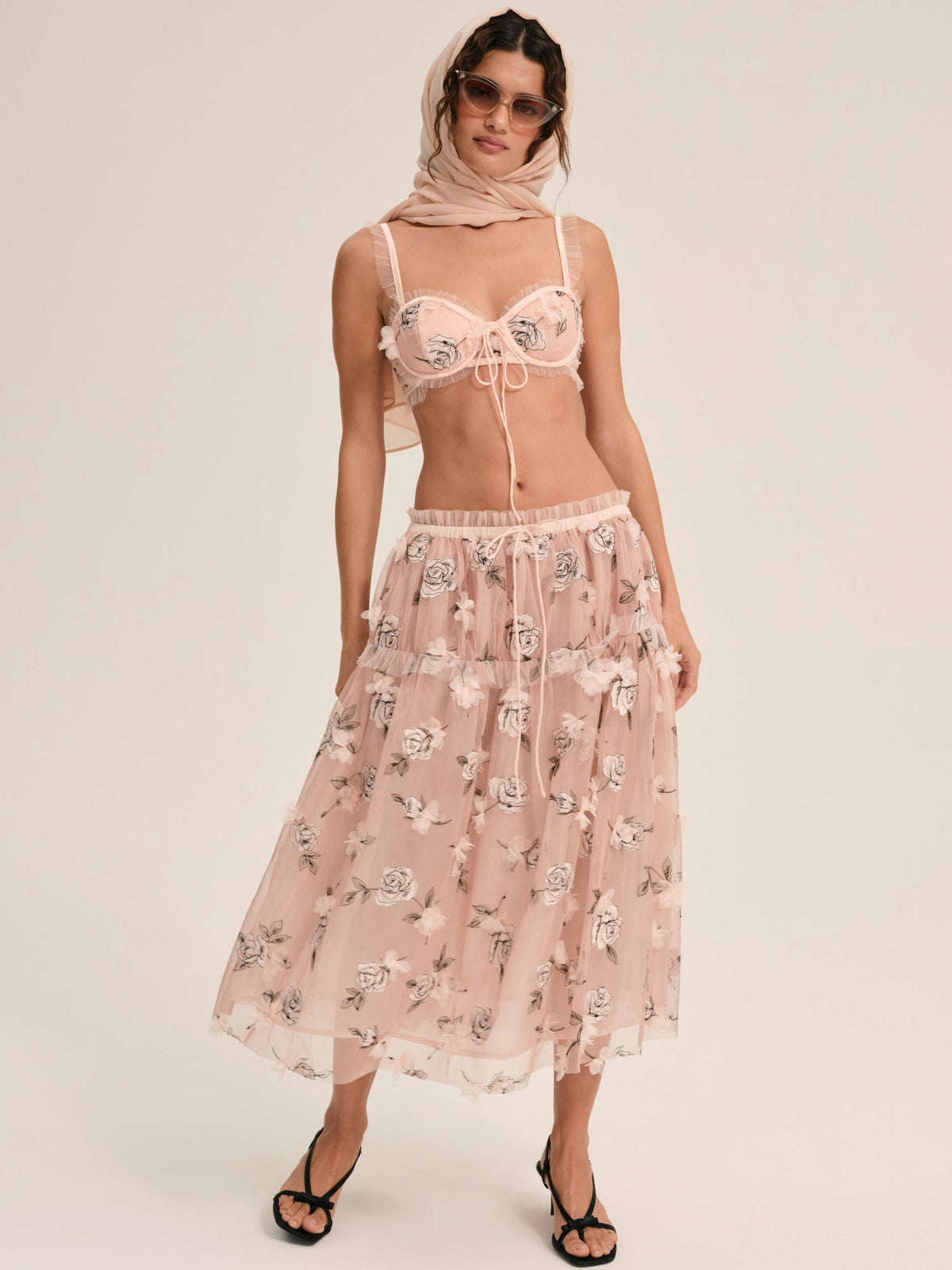 Blushing Rose Bra Top Blush - For Love & Lemons