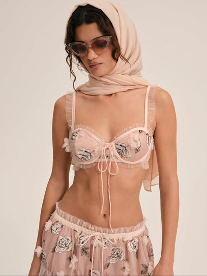 Blushing Rose Bra Top Blush - For Love & Lemons