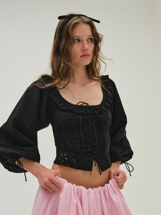 Harlow Top Black - For Love & Lemons