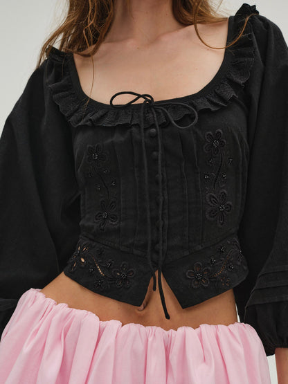 Harlow Top Black - For Love & Lemons