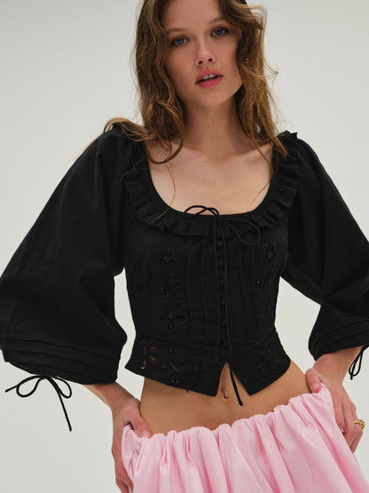 Harlow Top Black - For Love & Lemons