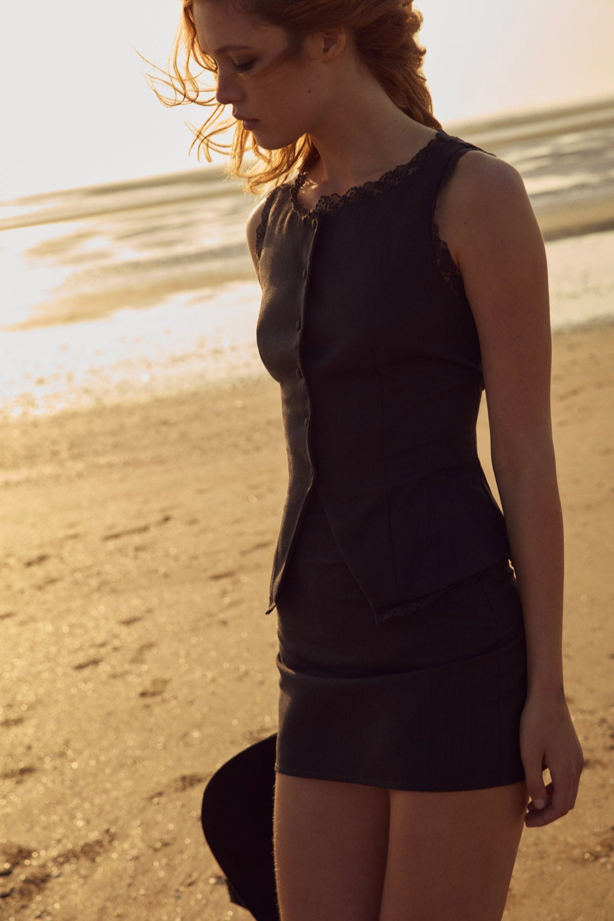Shawna Vest Black - For Love & Lemons