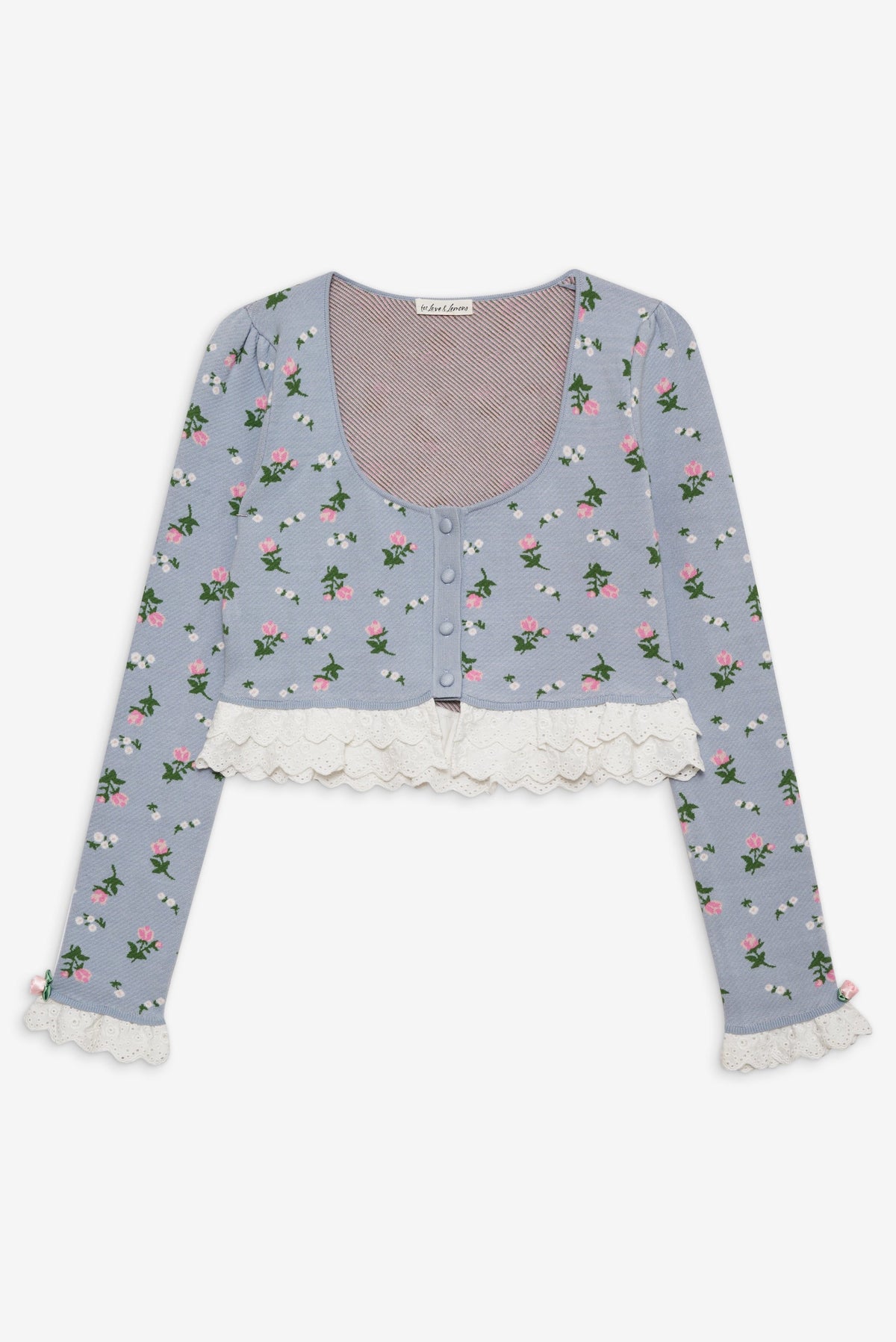 Amalia Knit Cardigan Blue - For Love & Lemons