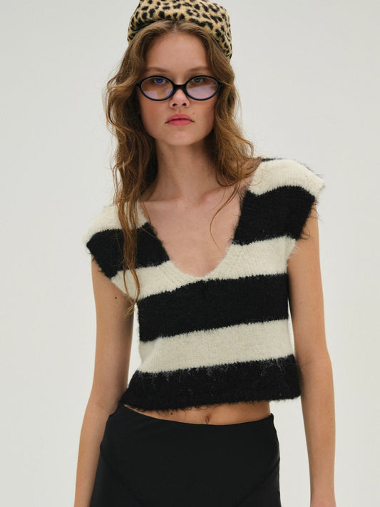 Meggy Crop Top and Scarf Black - For Love & Lemons
