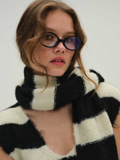 Meggy Crop Top and Scarf Black - For Love & Lemons