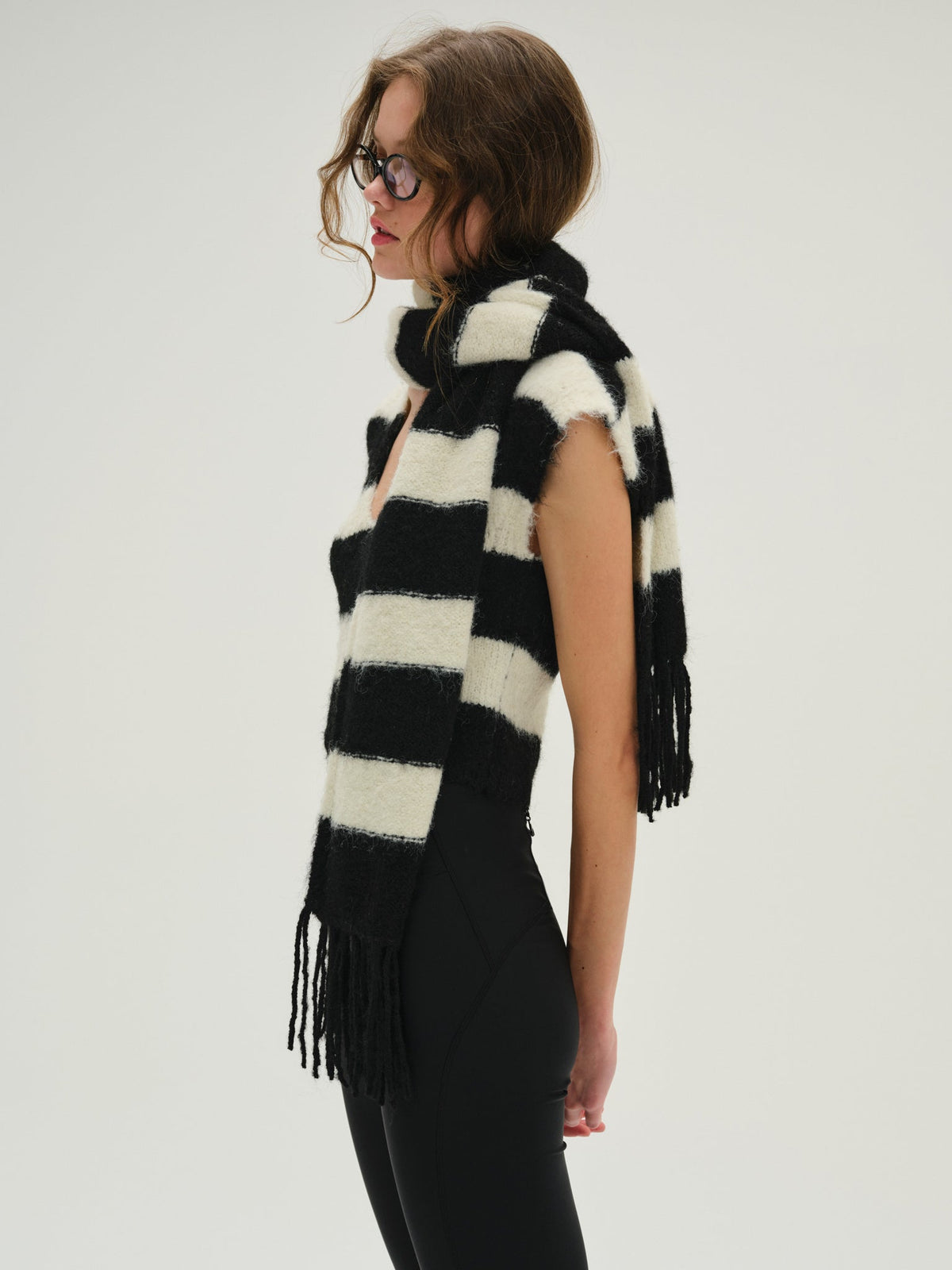 Meggy Crop Top and Scarf Black - For Love & Lemons