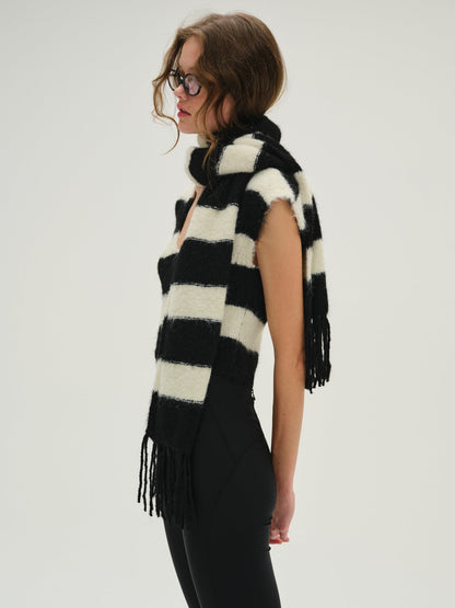 Meggy Crop Top and Scarf Black - For Love & Lemons