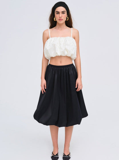 Lorenne Crop Top White - For Love & Lemons