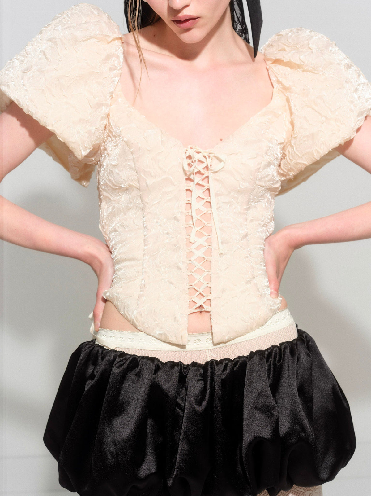 Frosted Organza Top Cream - For Love & Lemons