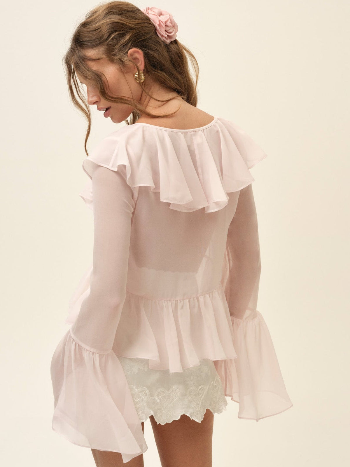 Lila Flare Top Pink - For Love & Lemons