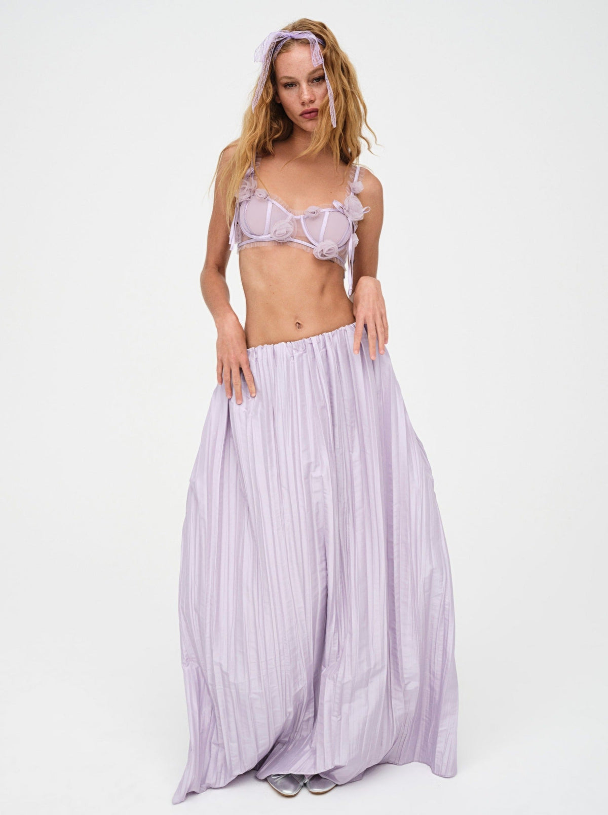 Kamala Bra Top Purple - For Love & Lemons