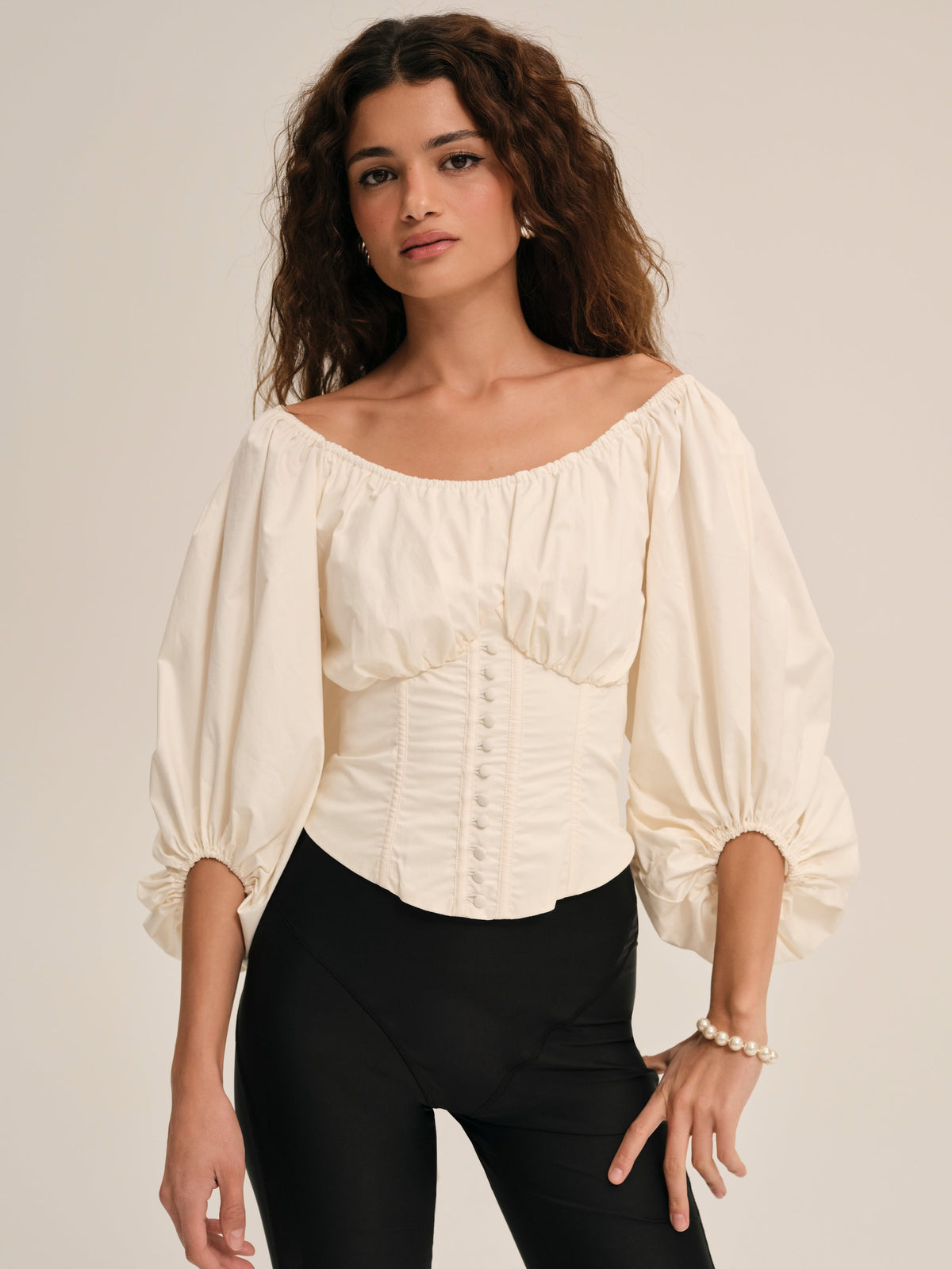 Marion Blouse Cream - For Love & Lemons