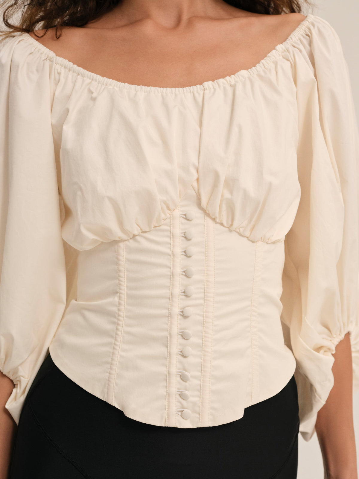 Marion Blouse Cream - For Love & Lemons