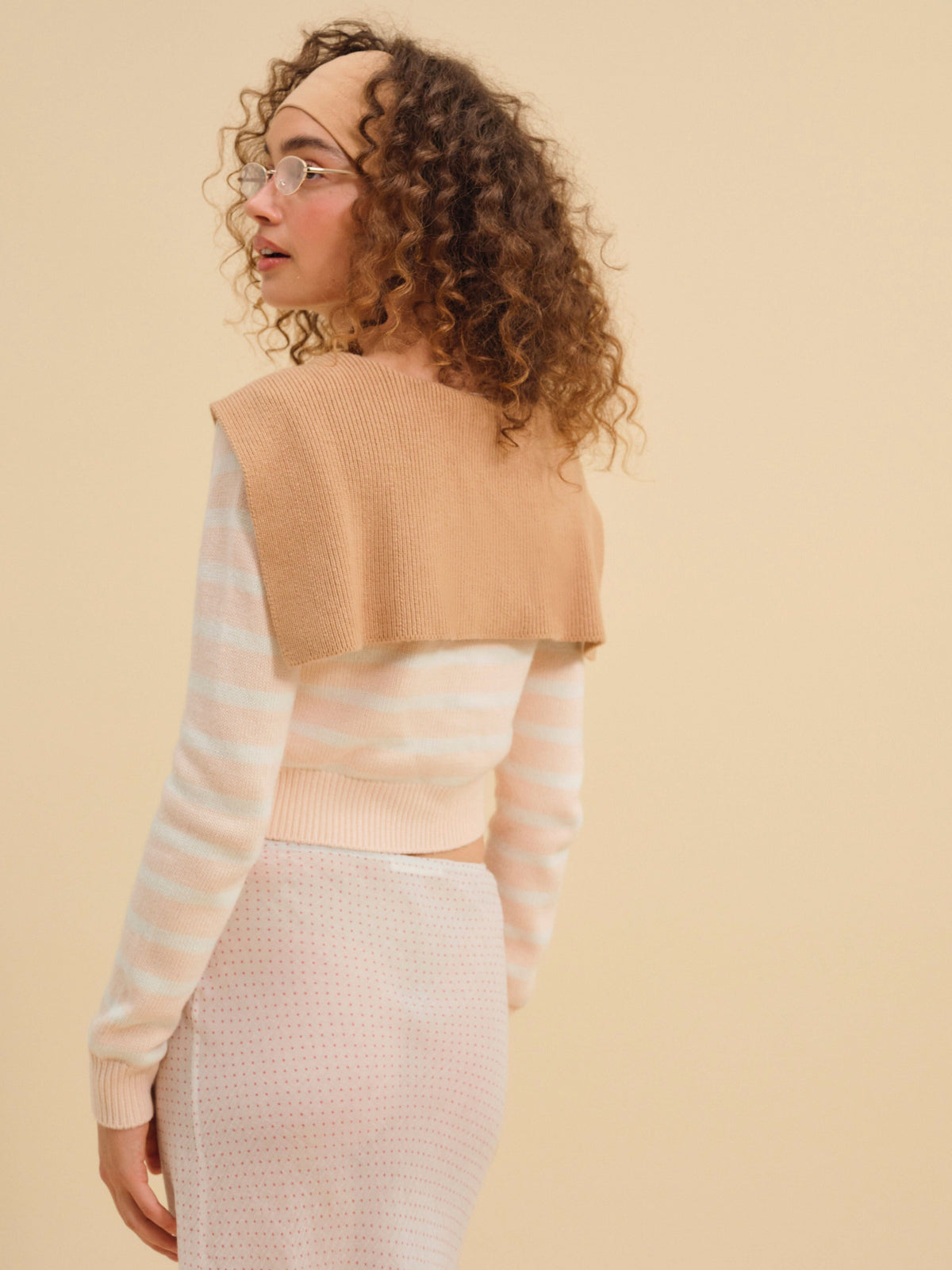 Sophia Stripe Cardigan Pink - For Love & Lemons