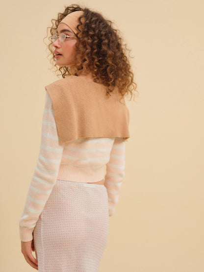 Sophia Stripe Cardigan Pink - For Love & Lemons