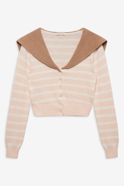 Sophia Stripe Cardigan Pink - For Love & Lemons