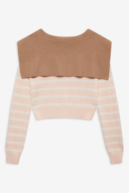 Sophia Stripe Cardigan Pink - For Love & Lemons